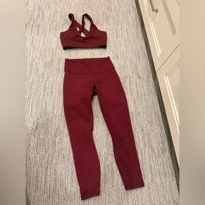 Fabletics PowerHold Maroon Activewear